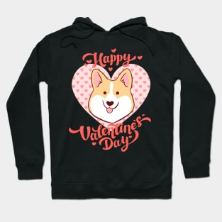 Happy valentines day cute corgi dog Hoodie